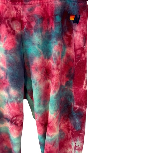 Aviator Nation Women’s M Purple and Blue Tie-Dye Sweatpants - Picture 2 of 9